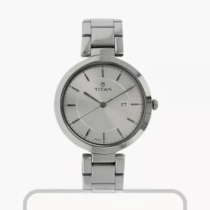 Titan Workwear Silver Dial Casual Ladies Watch